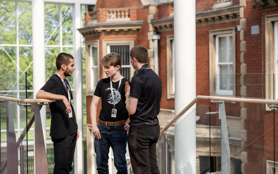 New students attending the enrolment session to book onto their new course at Hartlepool Sixth Form College.